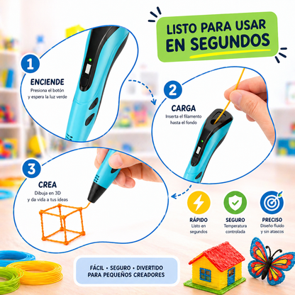 CreaKids™ Bolígrafo 3D Creativo para Niños