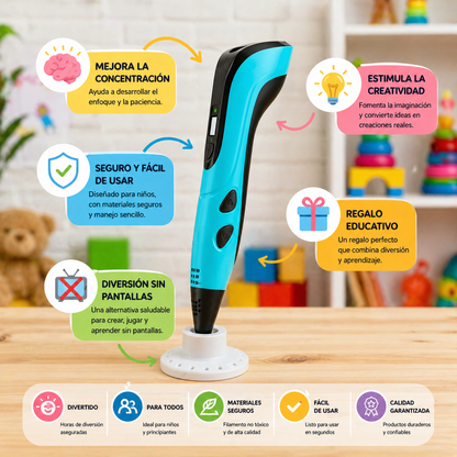 CreaKids™ Bolígrafo 3D Creativo para Niños